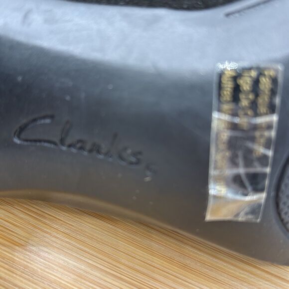 Clarks Bendables Honest Q Black Suede Oxford Pumps Lace Up Womens 8 W Wide Shoe - Picture 9 of 11